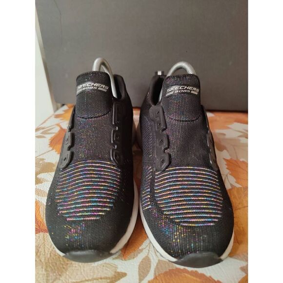 Skechers Bob Squad Women's Running Shoes Size 8 Trainers Black - Picture 3 of 6